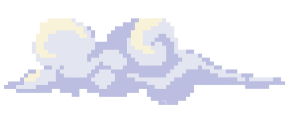 a small, fluffy pixel cloud